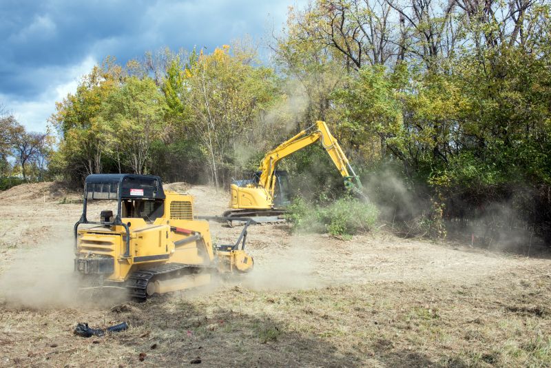 Land Clearing Equipment in Use